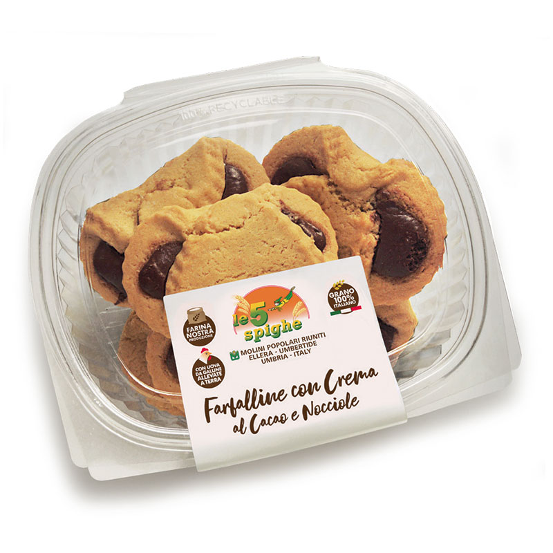 Farfalline alla crema di nocciole