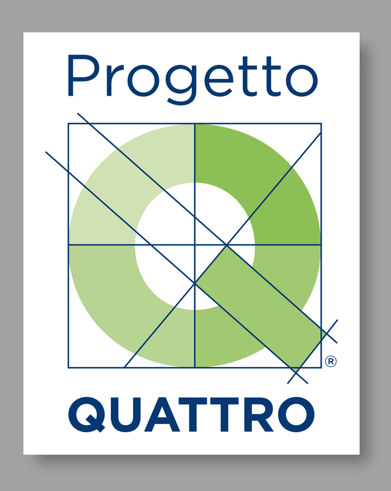 Logo Ufficiale Progetto Q4 – Molini Popolari Riuniti Logo del Progetto Q4, la linea di mangimi naturali di Molini Popolari Riuniti per il benessere degli animali.